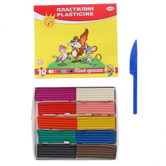 Пластилин «Юный художник», 10 цветов
