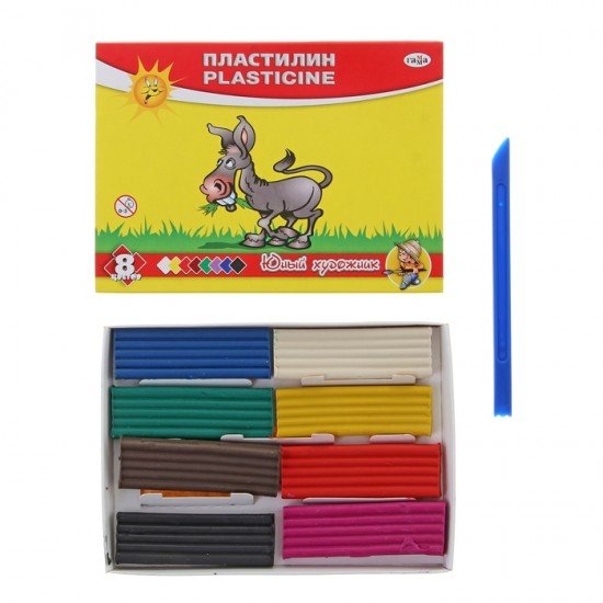 Пластилин «Юный художник», 8 цветов