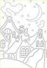 Трафарет для картины из песка А4 «Зимний ангел»