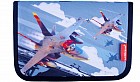 Пенал «Flying Planes», тип C, c наполнением, серо-синий