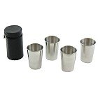 Набор рюмок в кожаном чехле, черный