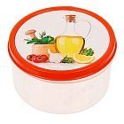 Ланч-бокс круглый «Масло и зелень», 300 мл