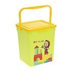 Ящик для игрушек «Маша и Медведь» с крышкой и ручкой, цвет салатовый