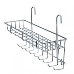 Полка на рейлинг с крючками 29,5х12,5х20,5 см