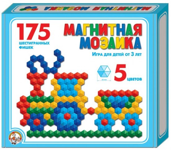 Мозаика магнитная,175 фишек