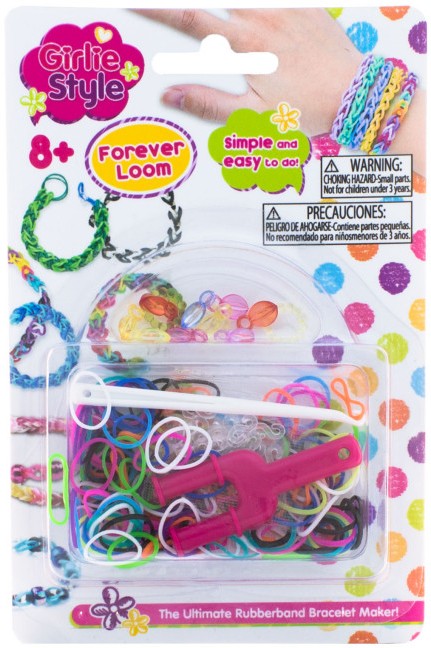 Маленький набор для плетения браслетов из резиночек «Forever Loom» | Girlie Style