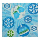 Салфетки бумажные «Снежинки и варежки» (набор 20 штук)