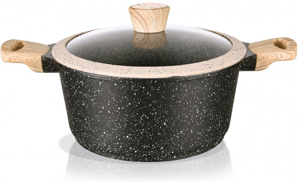 Кастрюля «Spotty Stone» (4,3 л) со стеклянной крышкой | Spotty Stone | Fissman