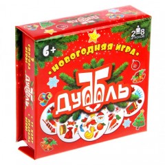 Настольная игра «Дуббль Новогодний» в подарочной коробке