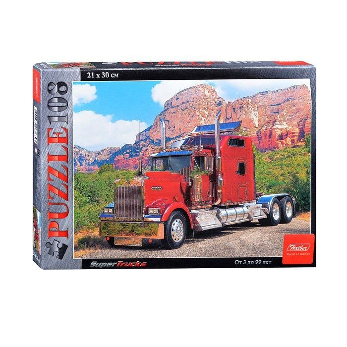 Пазл «SuperTruck», 108 элементов | Hatber