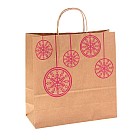 Пакет крафт «Шарики красные» (32×32×12 см)