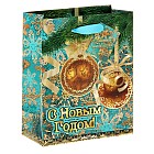 Пакет ламинат «Новогодние шары», тиснение (5,5×12×15 см)