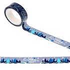 Декоративная клейкая лента «Новогодняя ночь», (1,5 см х10 м)