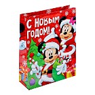 Пакет ламинат вертикальный «Яркого праздника!», Микки Маус и друзья (31×40×9 см)