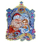 Плакат «Дед Мороз и Снегурка в окошке» (42×56 см)