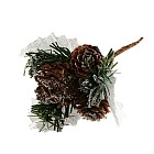 Украшение новогоднее «Еловые шишки лист серебра»