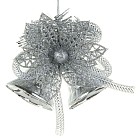 Украшение новогоднее «Колокольчики с резным цветком»