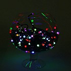 Гирлянда «Метраж», 20 м, большой LED-200-220V, красный-зеленый/красный-синий, нить темная, моргает