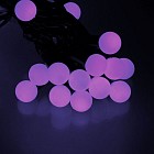 Гирлянда «Метраж» с насадкой «Шарики 1,5 см», 6 м, LED-50, фиолетовый, нить темная, 8 режимов