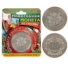 Монета «Новогодняя, На счастье», (4х4 см)
