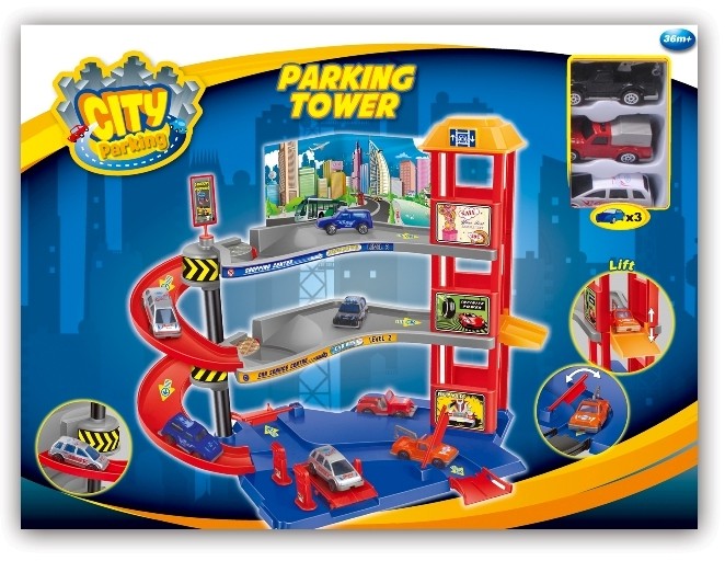 Игровой набор «Парковка с 2 машинками» | City Parking | Dave Toys