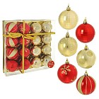 Новогодние шары «Цирк» красно-золотые (набор 16 шт.)