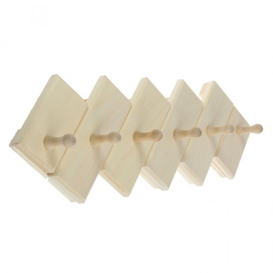 Вешалка «Плетенка», 6 крючков, липа