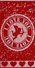 Полотенце махровое пестротканое «Love Stamp»