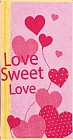 Полотенце махровое пестротканое «Sweet Love» (ДМ-люкс, 50х90)