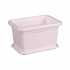 Кашпо «Эконом» (1 л), с поддоном, цвет белый