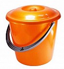 Ведро с крышкой «Соло» (10 л), оранжевый перламутр