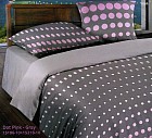 Комплект постельного белья «Dot Pink-Gray» (арт. 15186, 1,5-спальный, БИОкомфорт, 2 наволочки 70х70)