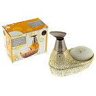 Дозатор для моющего средства с губкой «Сияние» (400 мл), золотистый