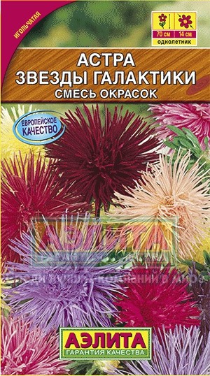 Семена. Астра «Звезды галактики», смесь, 0,2 г