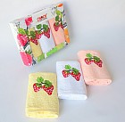 Набор махровых салфеток «Meric Frutti» (хлопок, размер 30х50, 3 шт), в ассортименте