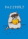 Обложка для паспорта. Енот и любимая печенька