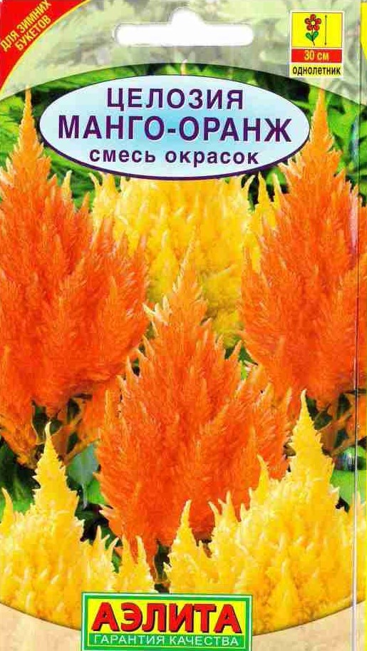 Целозия «Манго-оранж», смесь окрасок, 10 шт | Однолетние цветы (Аэлита) | Аэлита