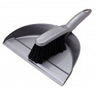 Набор «Клио» щетка с совком, серебряный