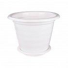 Горшок цветочный «Виола» с поддоном (16 л), белый