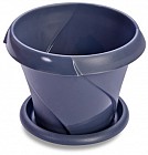 Кашпо «Флориана» с поддоном (2,8 л), серый