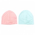 Шапка трикотажная для девочек, 2 шт в комплекте