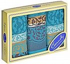 Комплект полотенец пестротканых «Oasi» (Cleanelly, гладкотканое 50х70 - 2 шт., вафельное 50х70 - 1 шт.) в подарочной упаковке