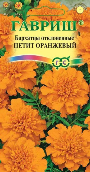 Бархатцы отклоненные «Петит оранжевый» (Тагетес), 0,3 г
