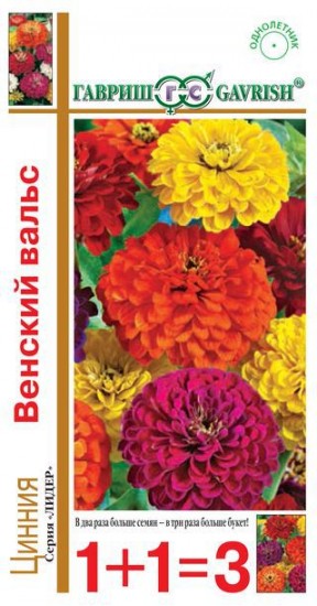 Семена. Цинния «Венский вальс» (смесь), 0,5 г
