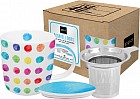 Кружка с крышкой и ситечком «Aquarell Spots»