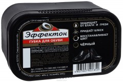 Губка «Эффектон» для гладкой кожи, чёрный