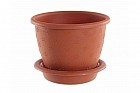 Кашпо с поддоном «Радуга 3» (2,7 л), терракот