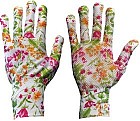 Перчатки с точечной заливкой M, цветочные