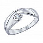 Кольцо из серебра со Swarovski Zirconia