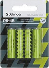 Батарея солевая R6 AA «Defender» LR6-4B, 4 штуки